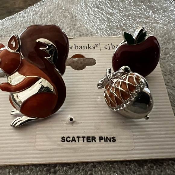 New Christopher & Banks Scatter Pins Autumn, Thanksgiving, Teachers 🍎🐿️ - Picture 2 of 7